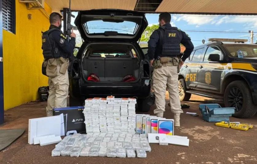 PRF prende em Dourados médico com quase 300 iPhones material foi avaliado em R$ 2,2 milhões