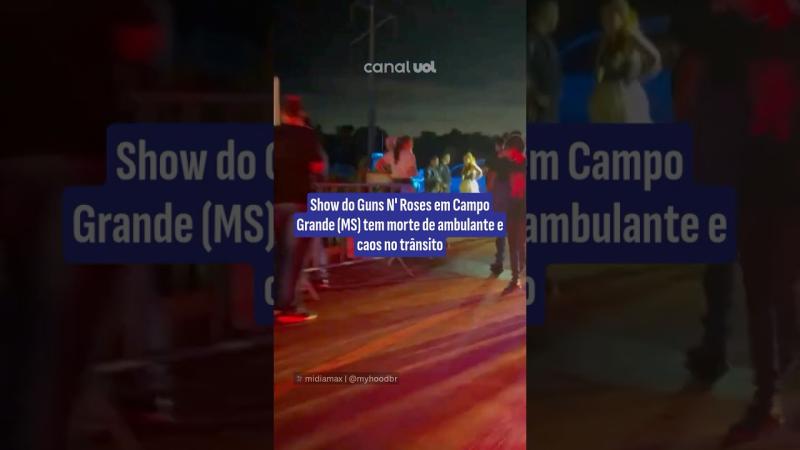 Show do Guns N' Roses em Campo Grande (MS) tem morte de ambulante e caos no trânsito