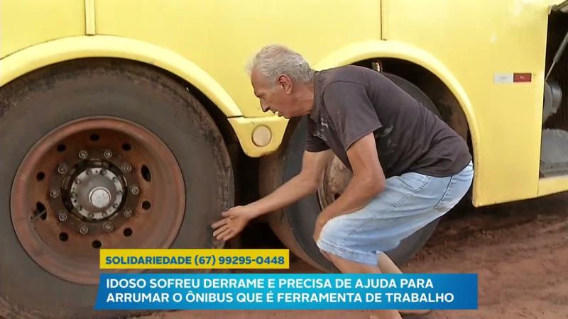 Campo Grande: Motorista que sofreu derrame precisa de ajuda para consertar ônibus e voltar a trabalhar