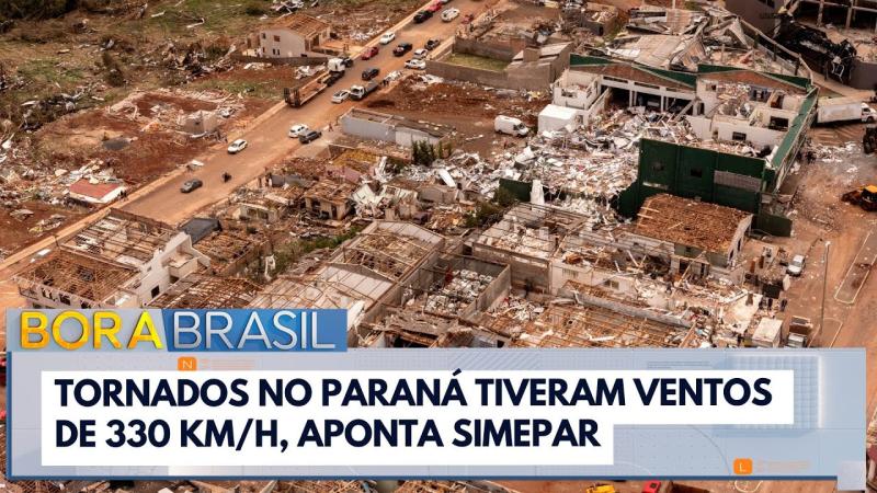 Tornados no Paraná tiveram ventos de 330 km/h, aponta Simepar